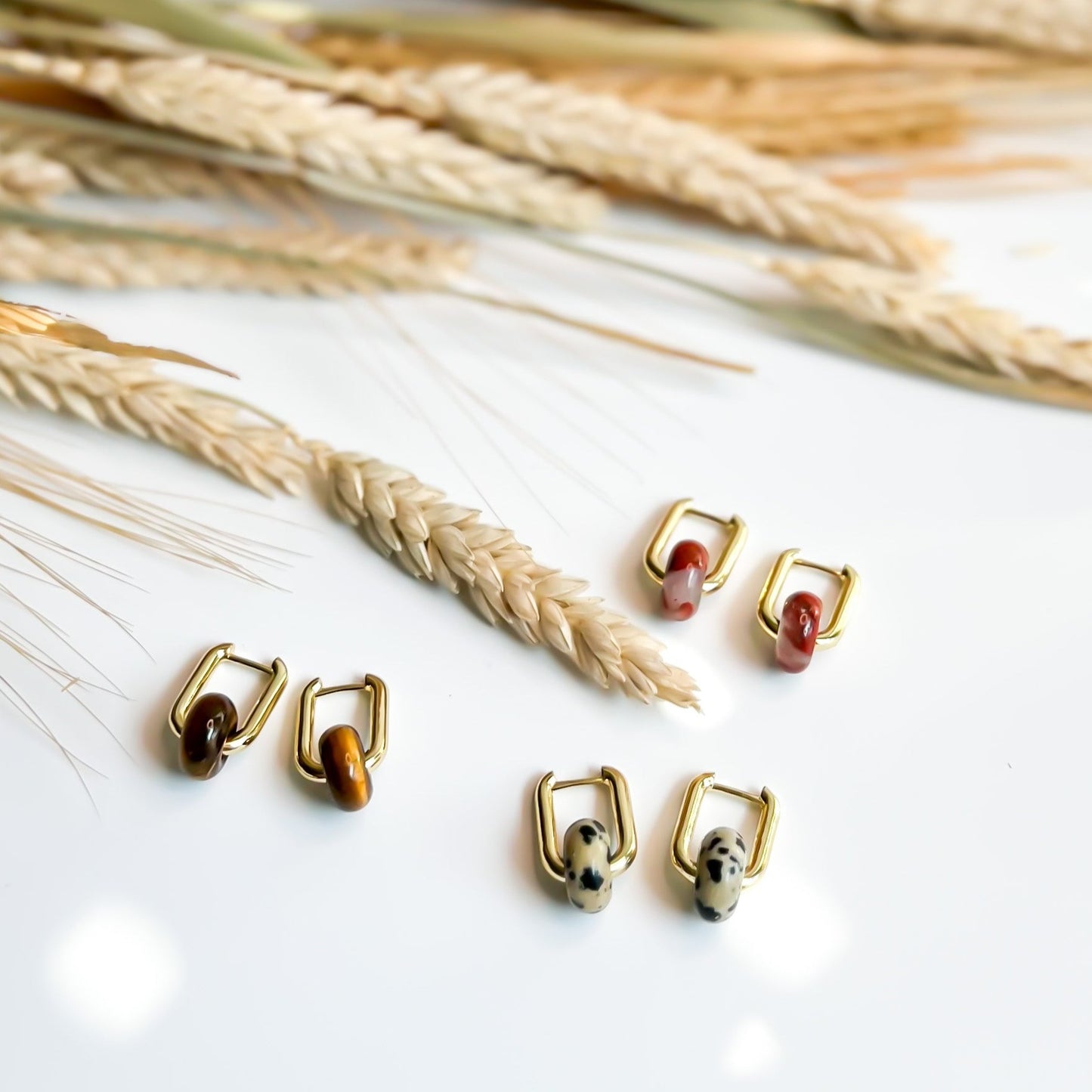 Tiger's Eye Hoops