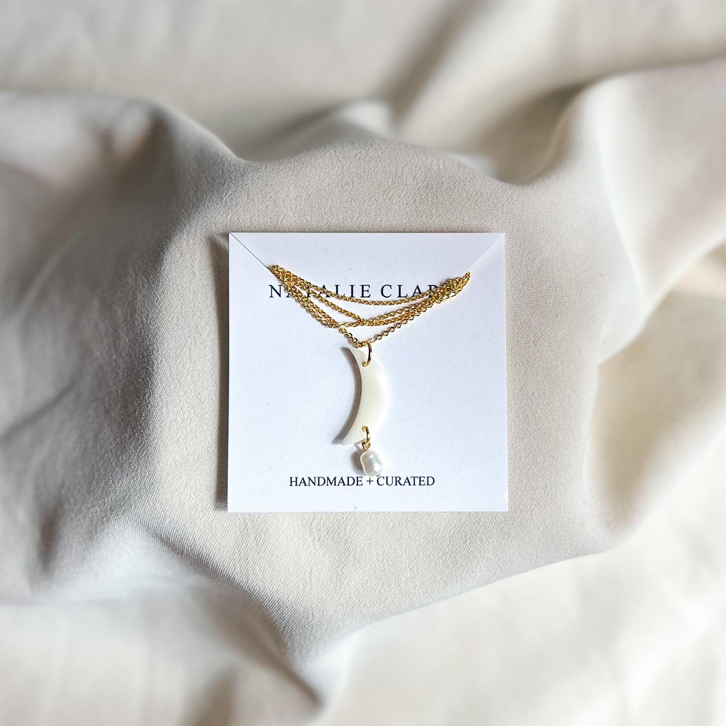 The Pearl Crescent Necklace