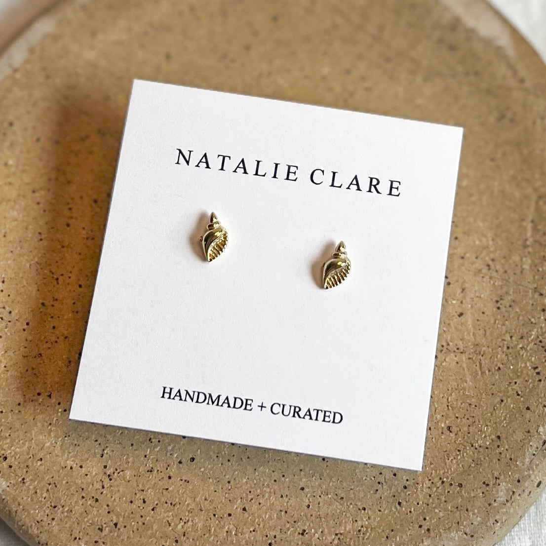 Tiny Seashell Studs