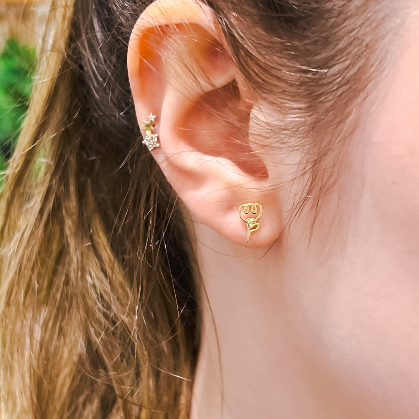 Tiny Tulip Stud Earring