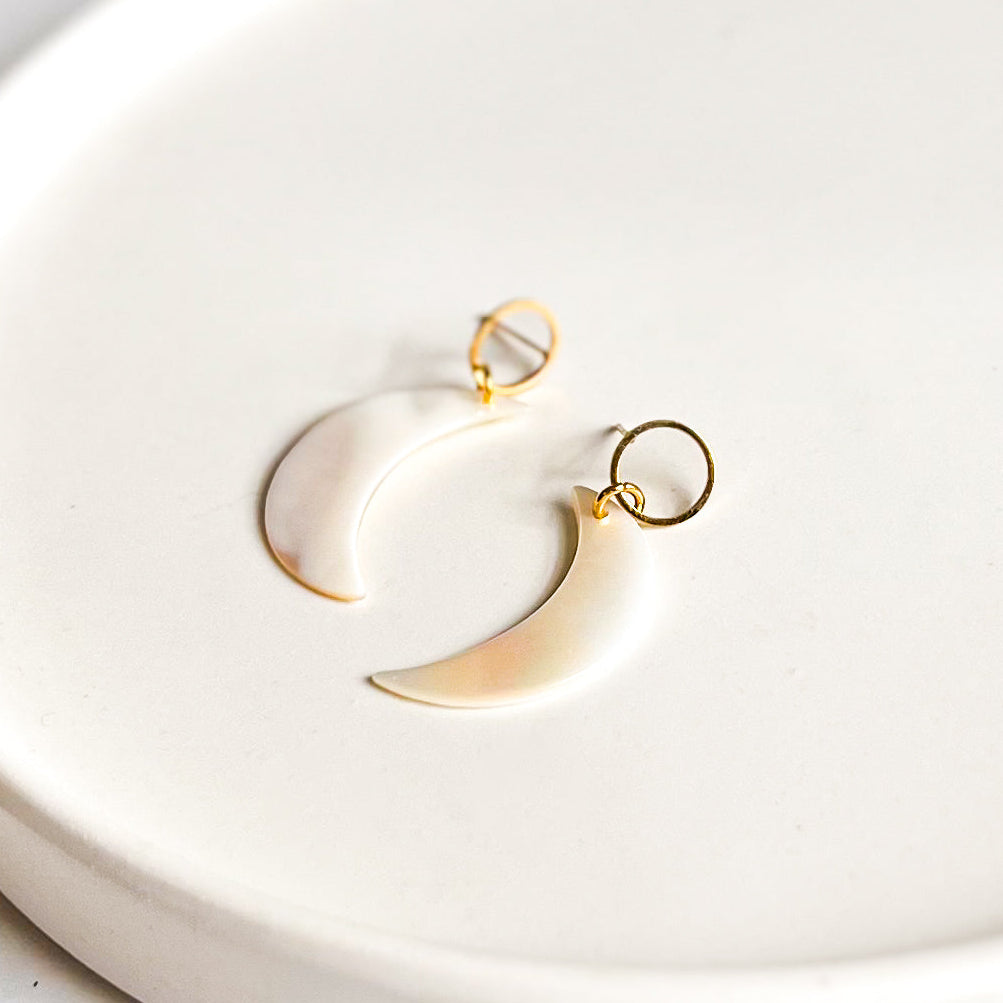 Shell Moon Earring