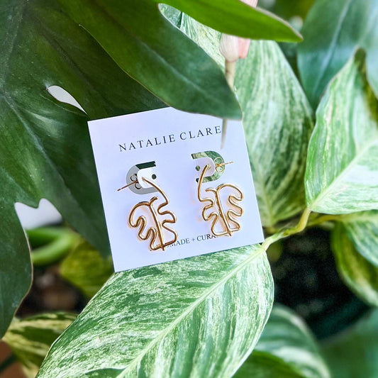 Monstera Earrings
