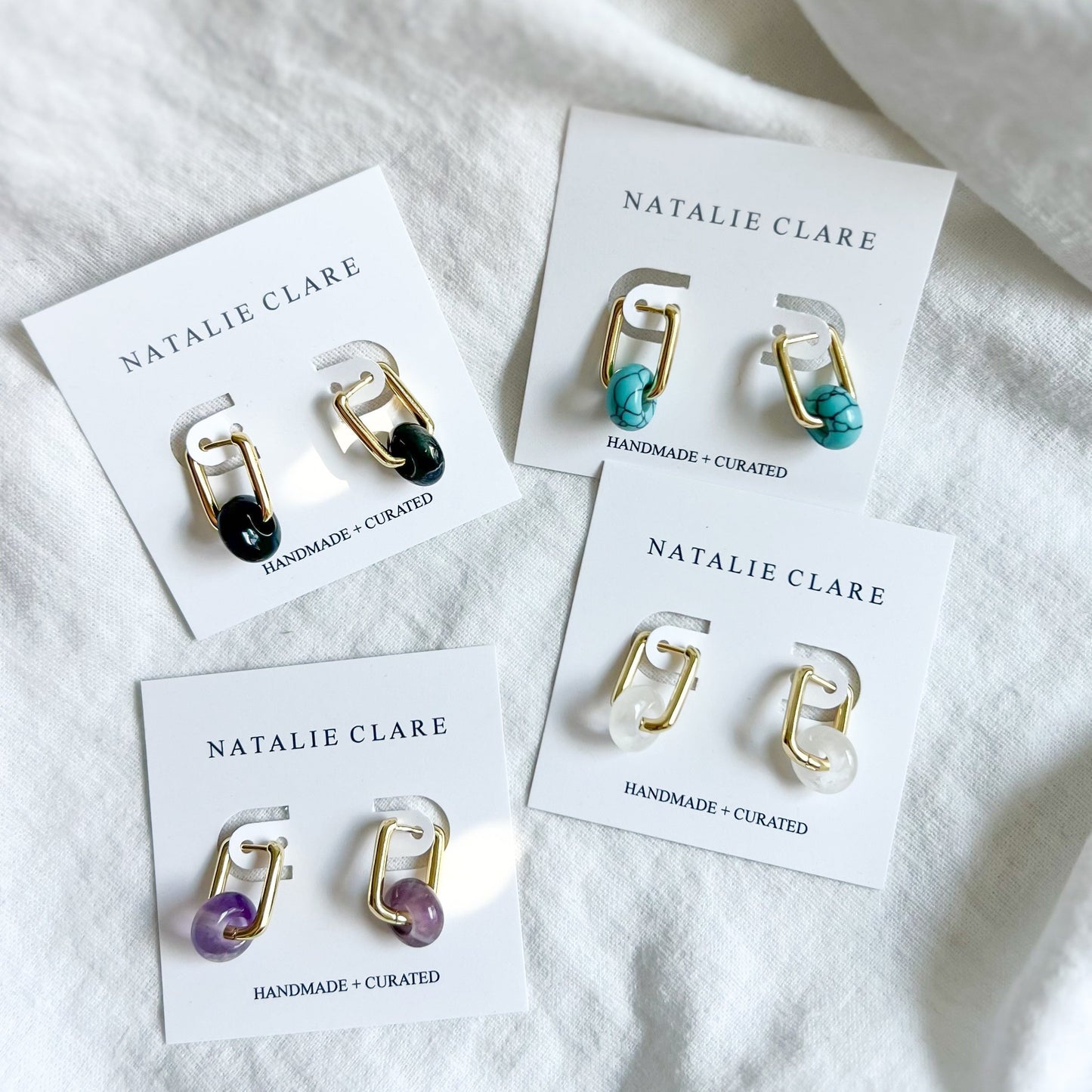 Amethyst Huggie Hoop