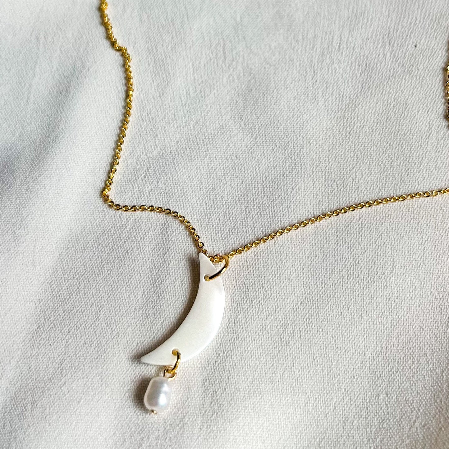 The Pearl Crescent Necklace