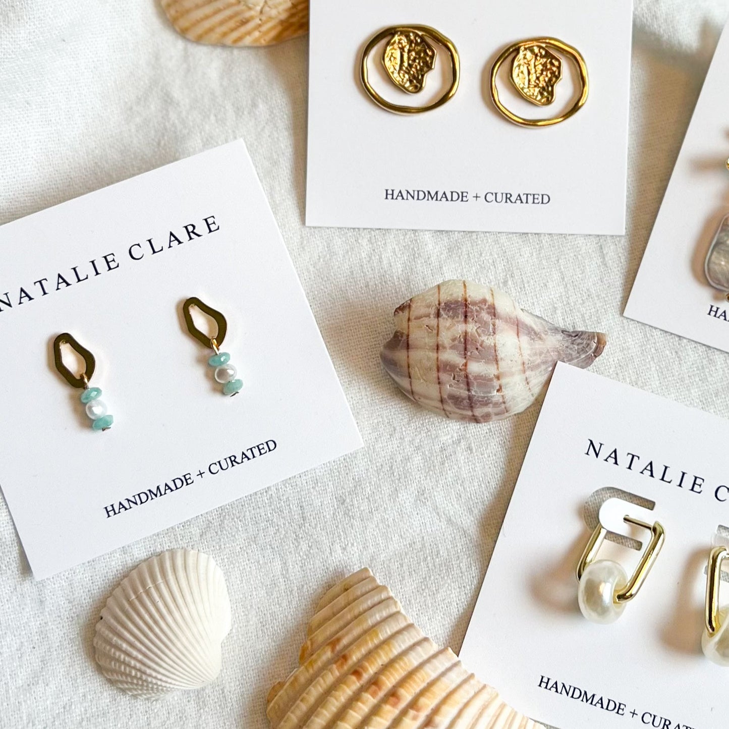 Ripple Bead Stud Earrings