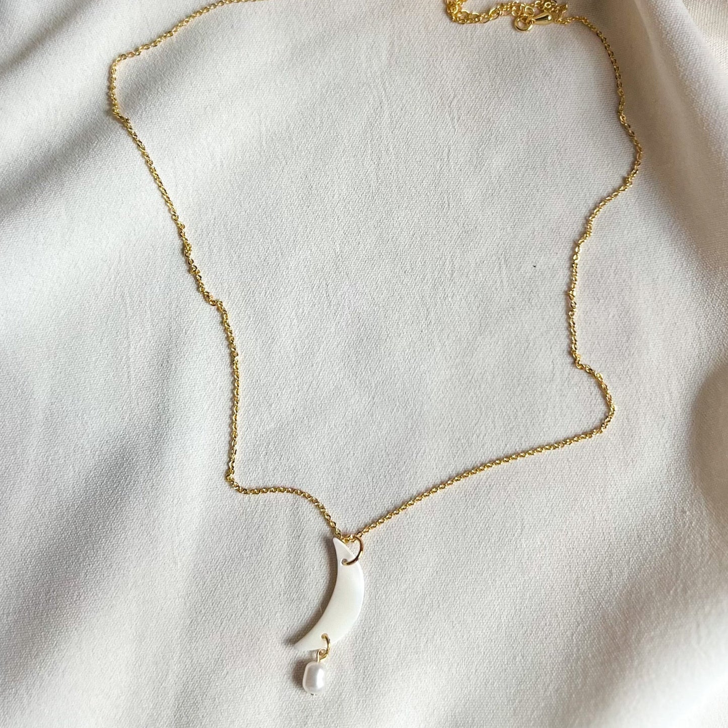 The Pearl Crescent Necklace