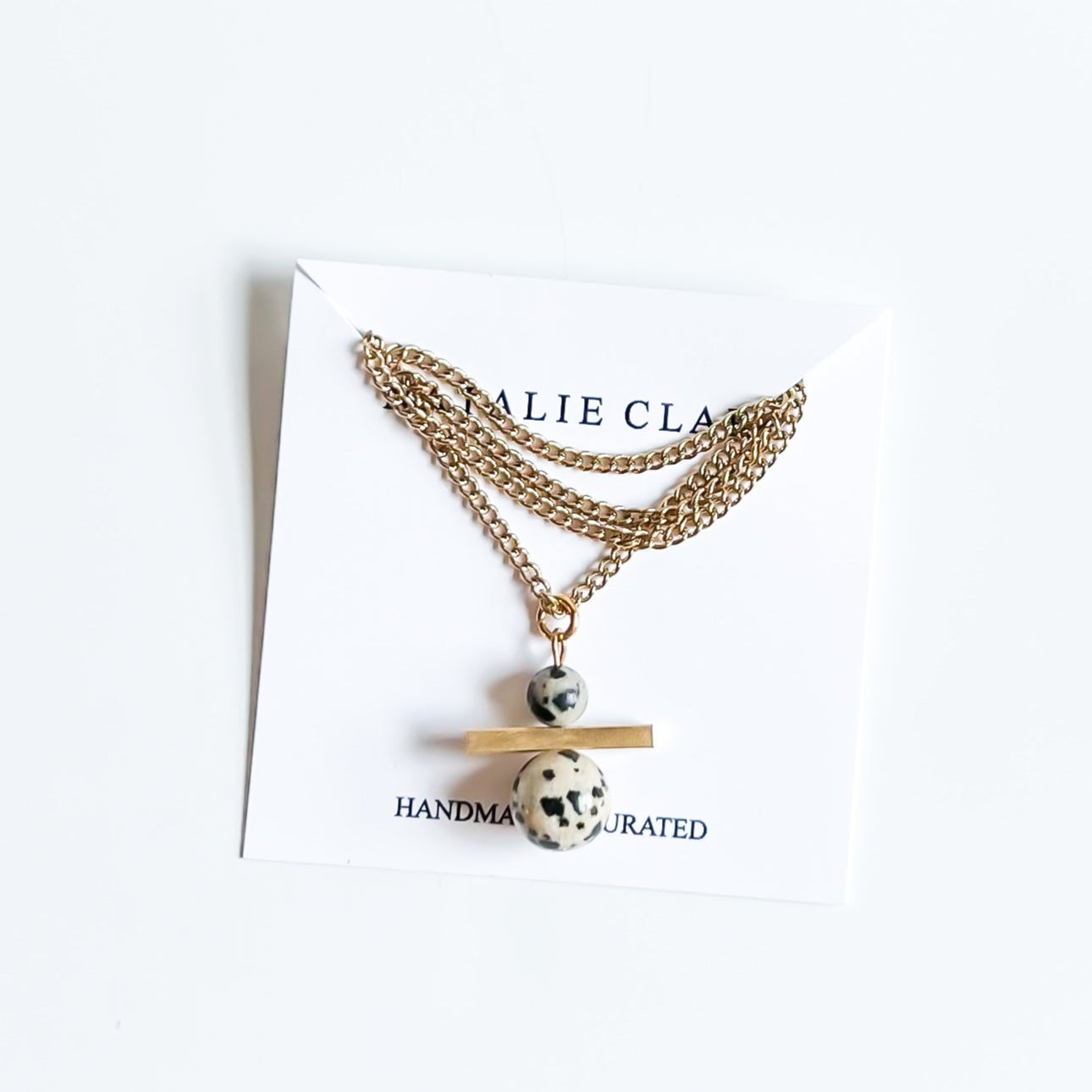 Dalmatian Jasper Linear Necklace
