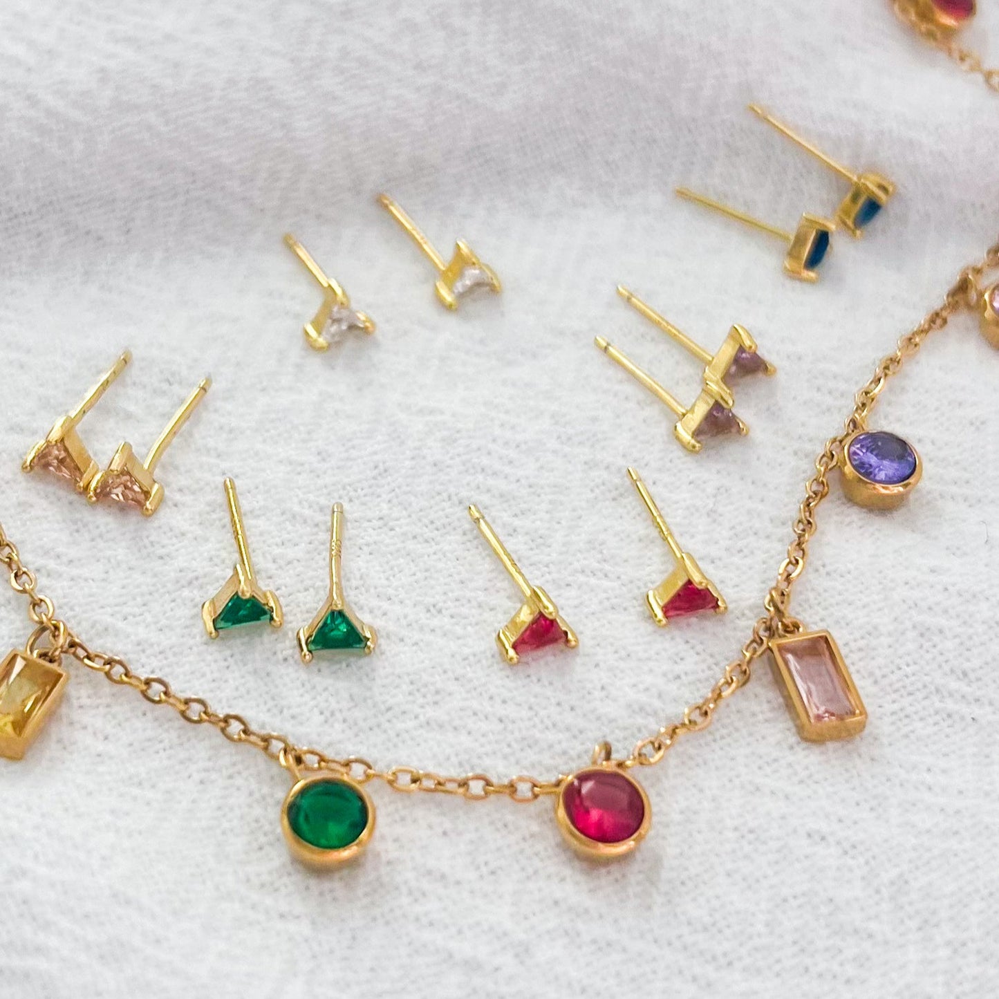 The Gemstone Party Studs
