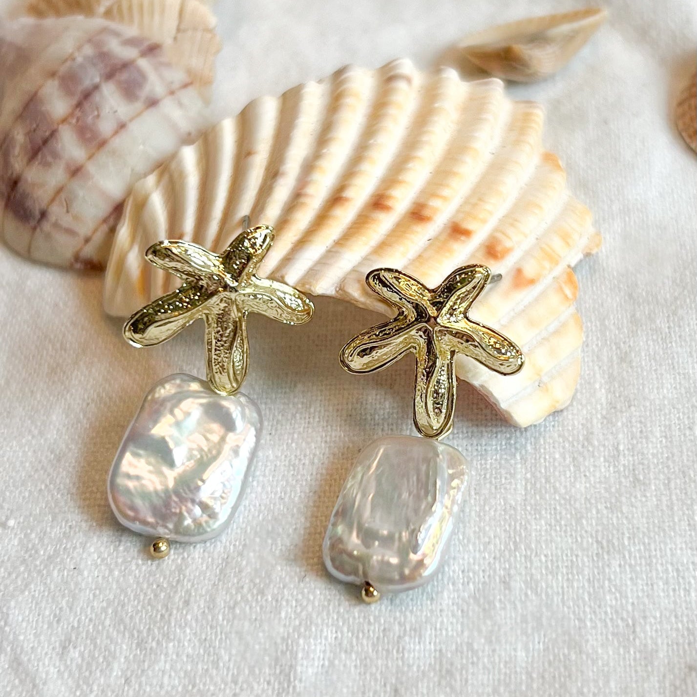 Baroque Starfish Earrings