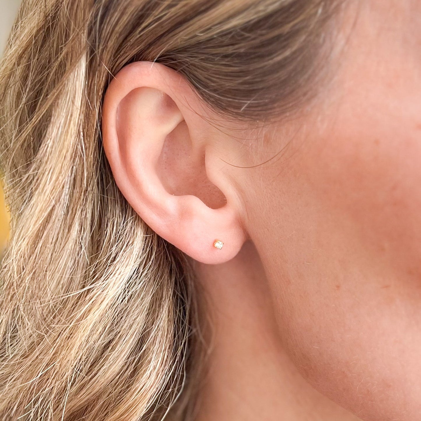 Tiny Cubic Zirconia Stud Earrings