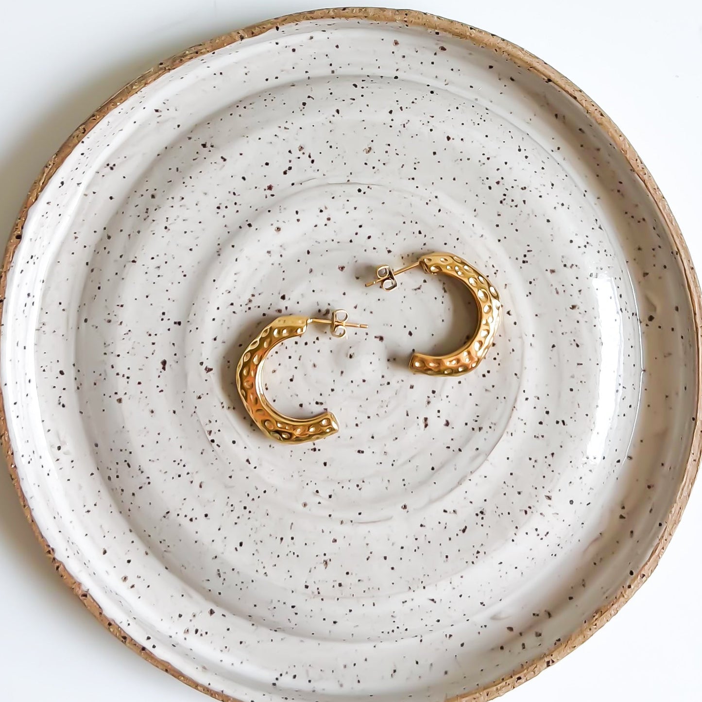 Hammered Hoop Earrings