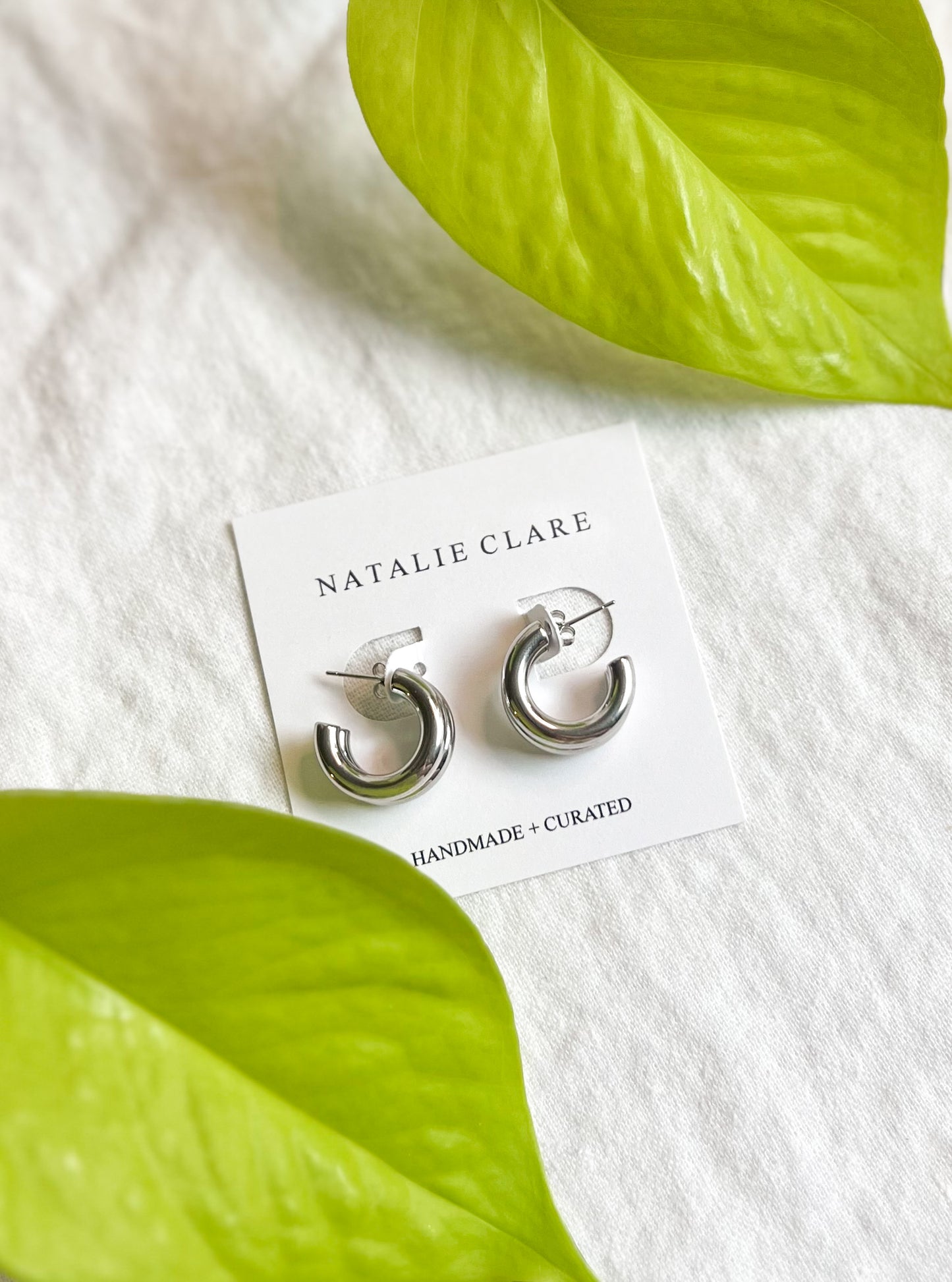 Silver Double Hoop Earrings