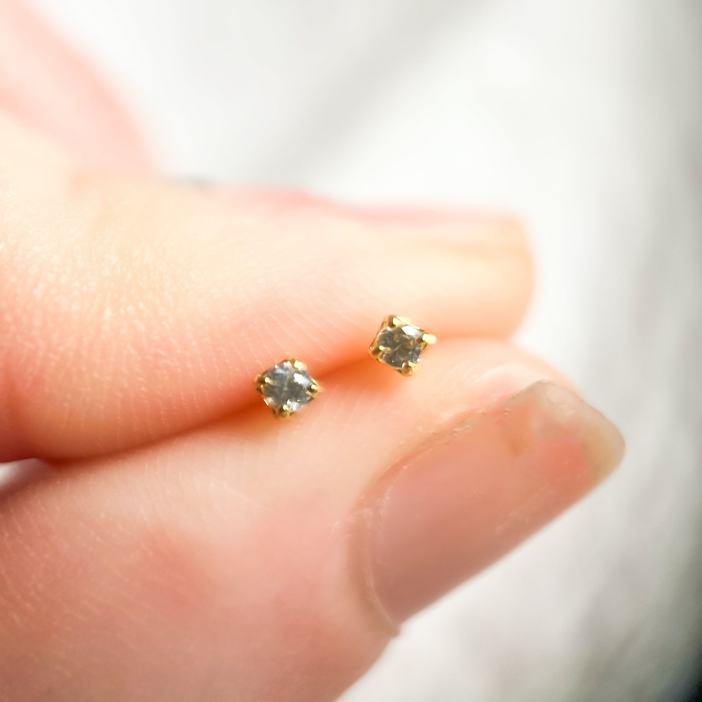 Tiny Cubic Zirconia Stud Earrings