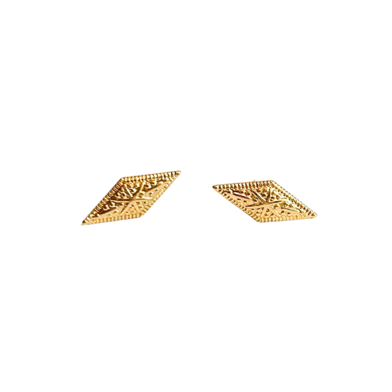 Gold Rhombus Studs