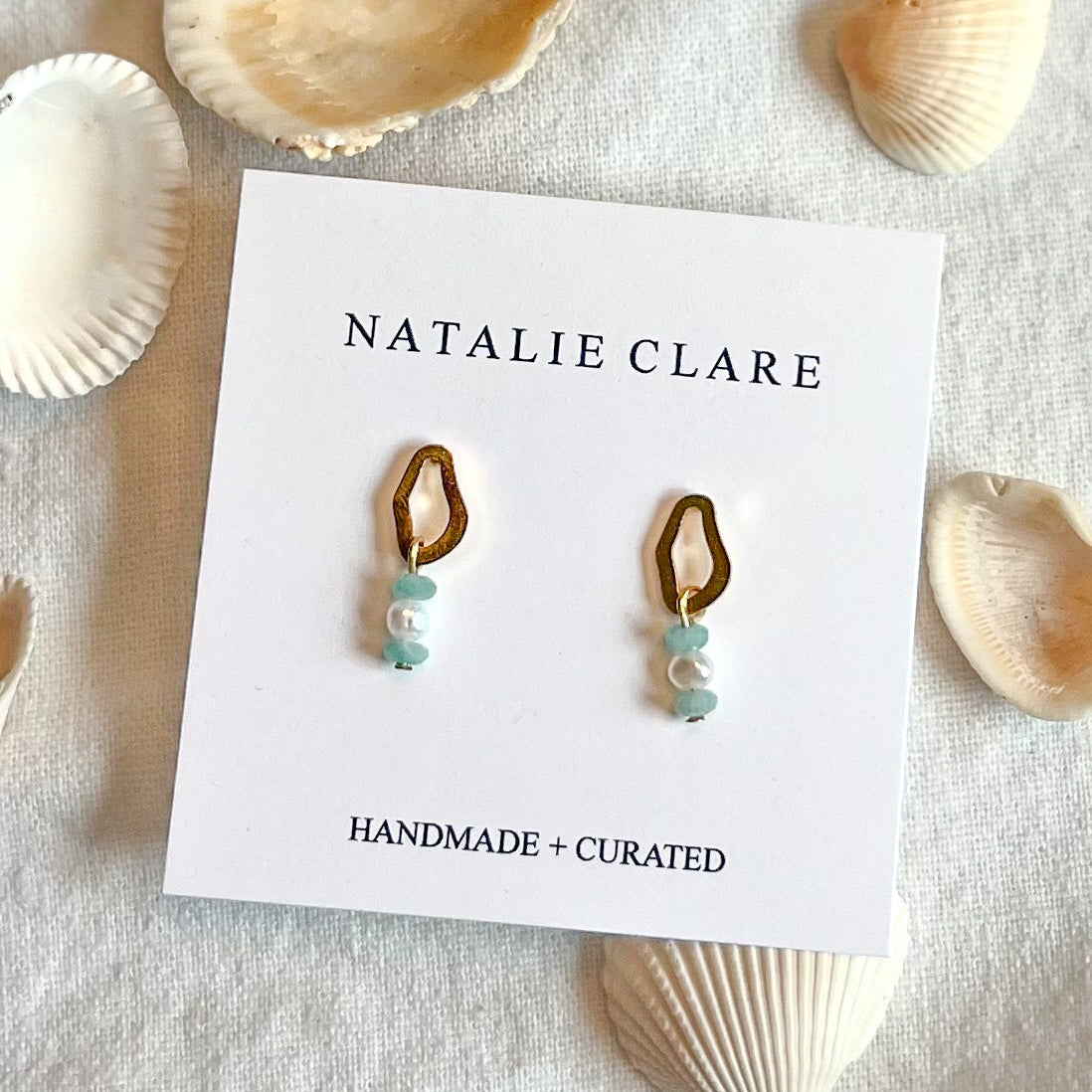 Ripple Bead Stud Earrings