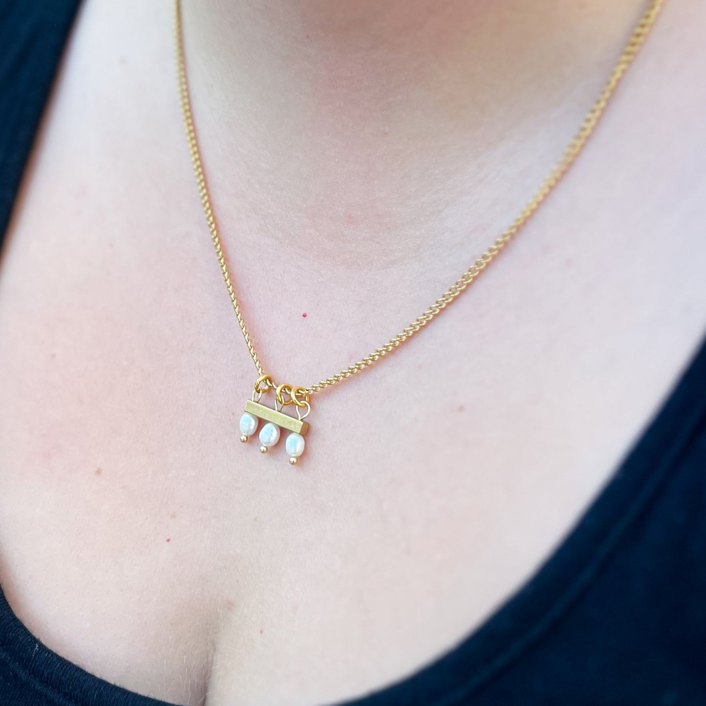 Three Pearl Necklace