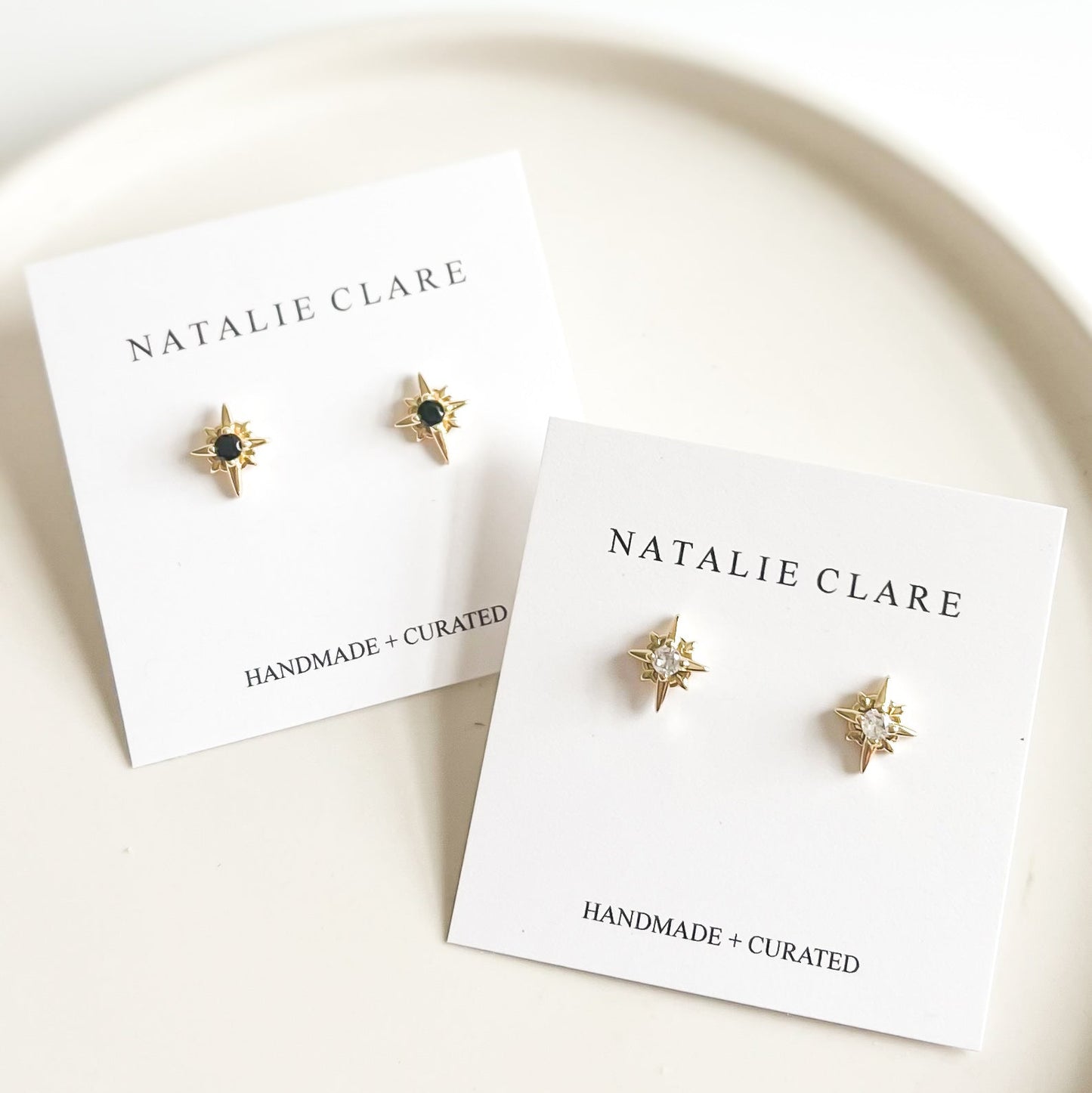 Compass Star Stud Earrings