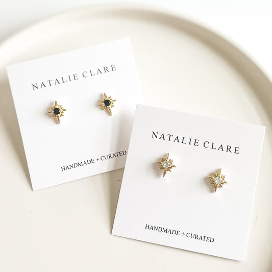 Compass Star Stud Earrings