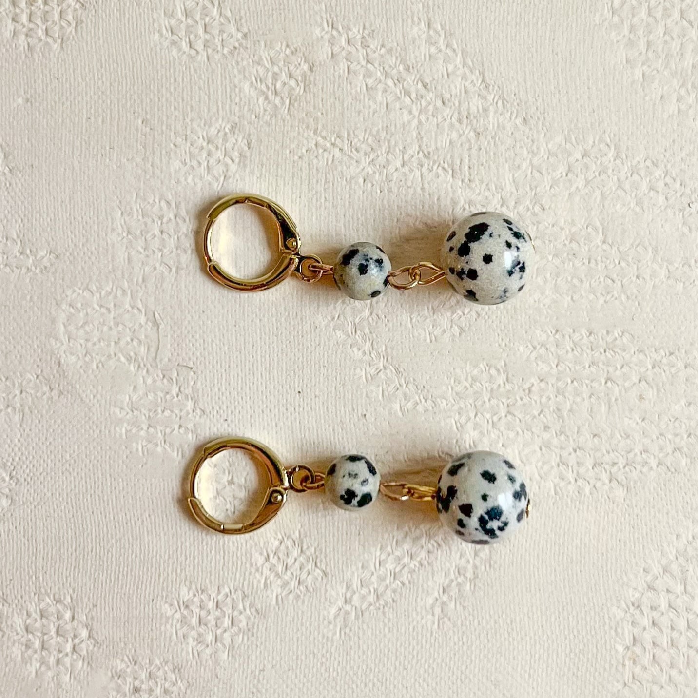 Dalmatian Jasper Drop Earrings