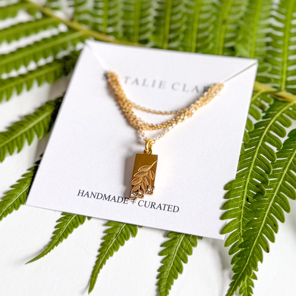 Crystal Leaf Necklace