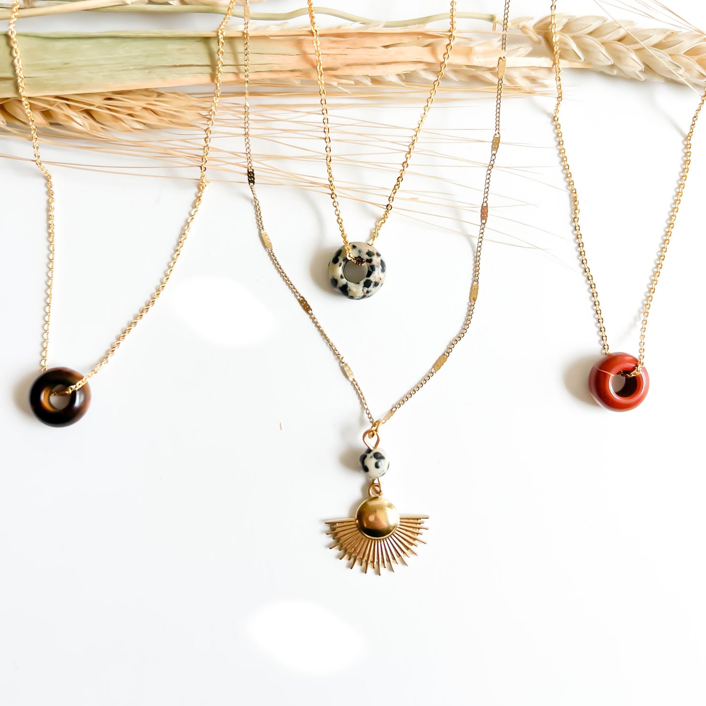 The Solo Necklace in Dalmatian Jasper