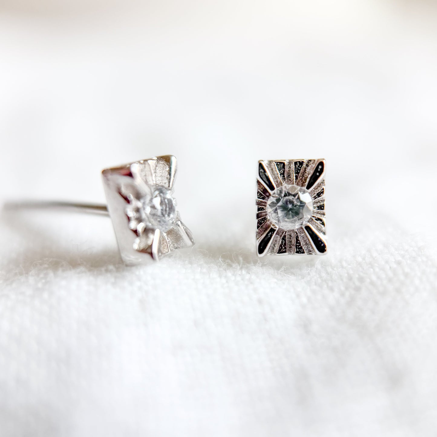 Silver Marjorie Crystal Earrings