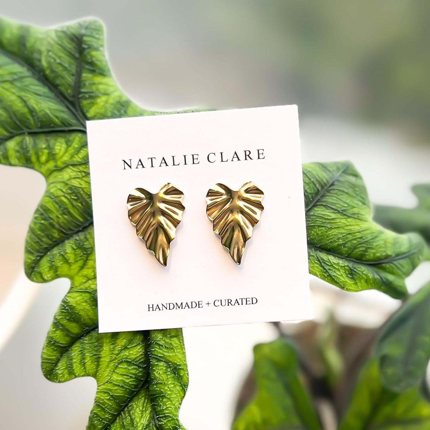 Alocasia Stud Earrings