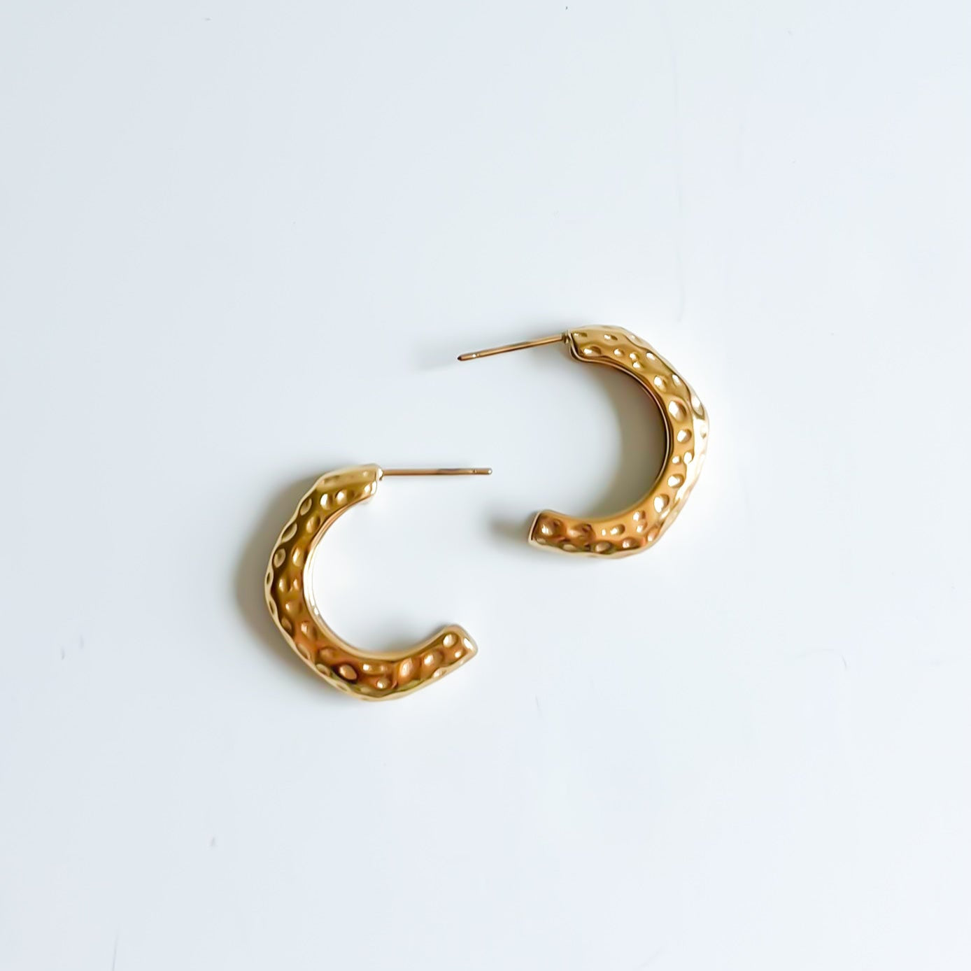 Hammered Hoop Earrings