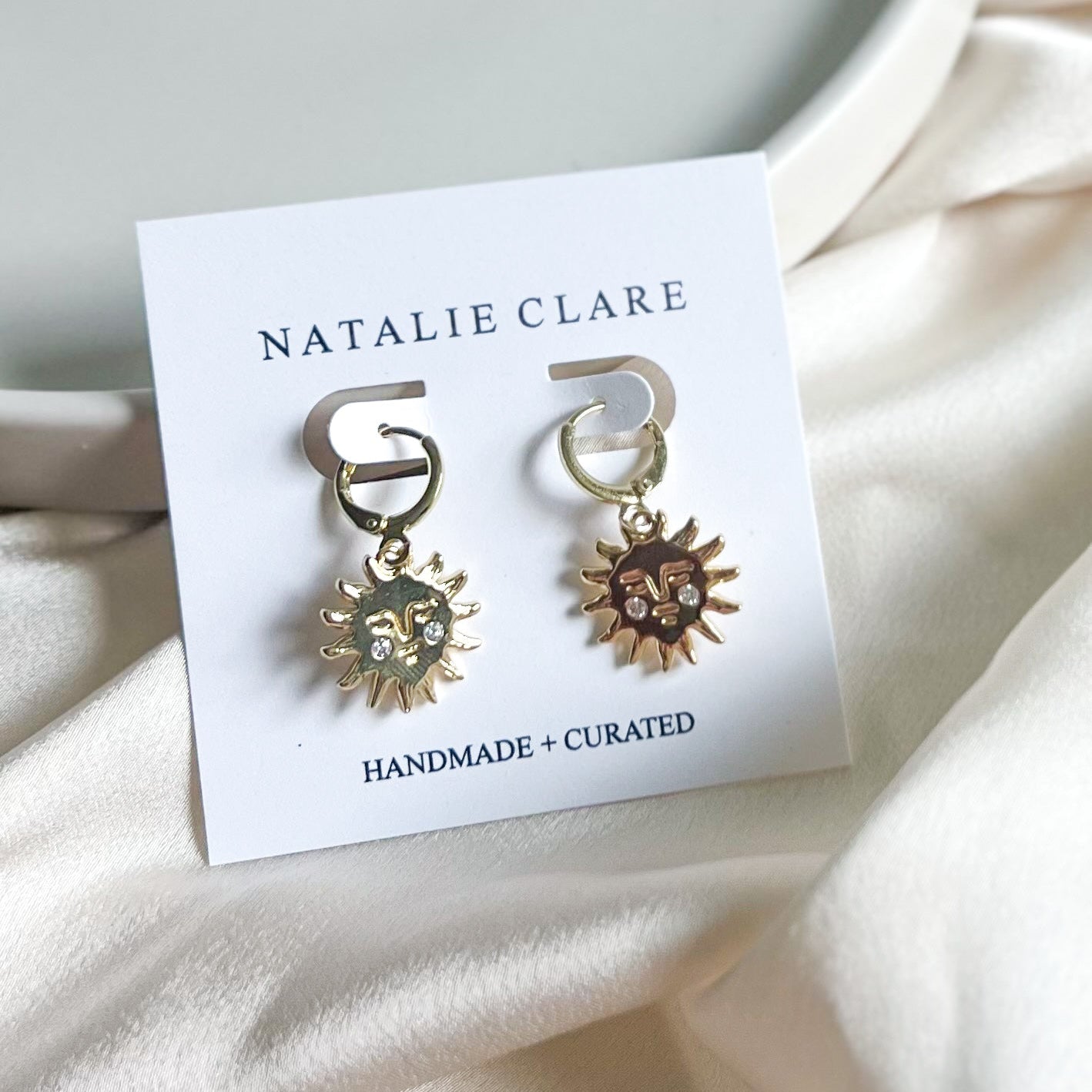 Sleeping Sun Hoop Earrings