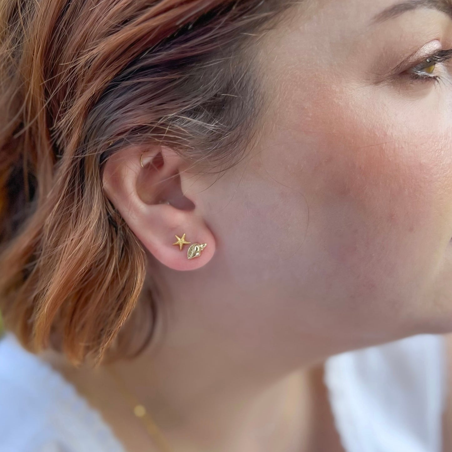 Tiny Seashell Studs