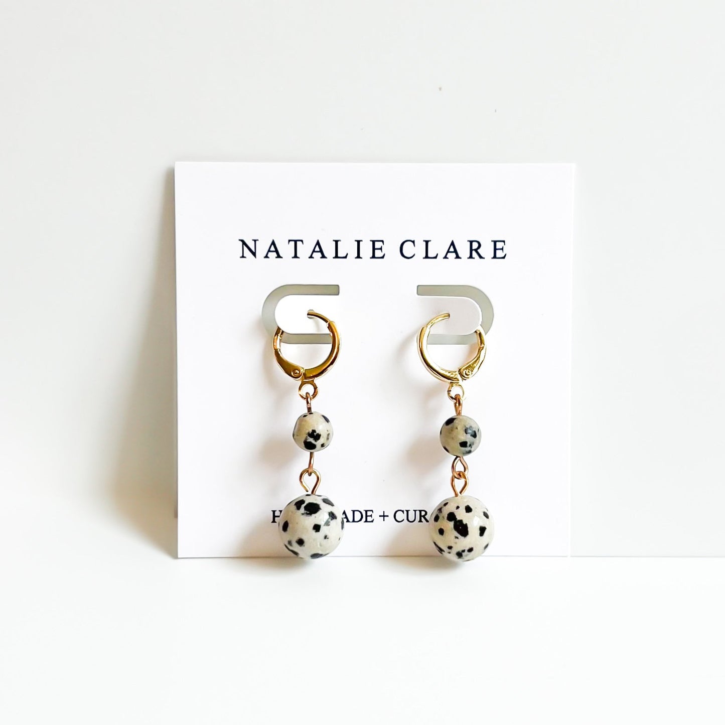 Dalmatian Jasper Drop Earrings
