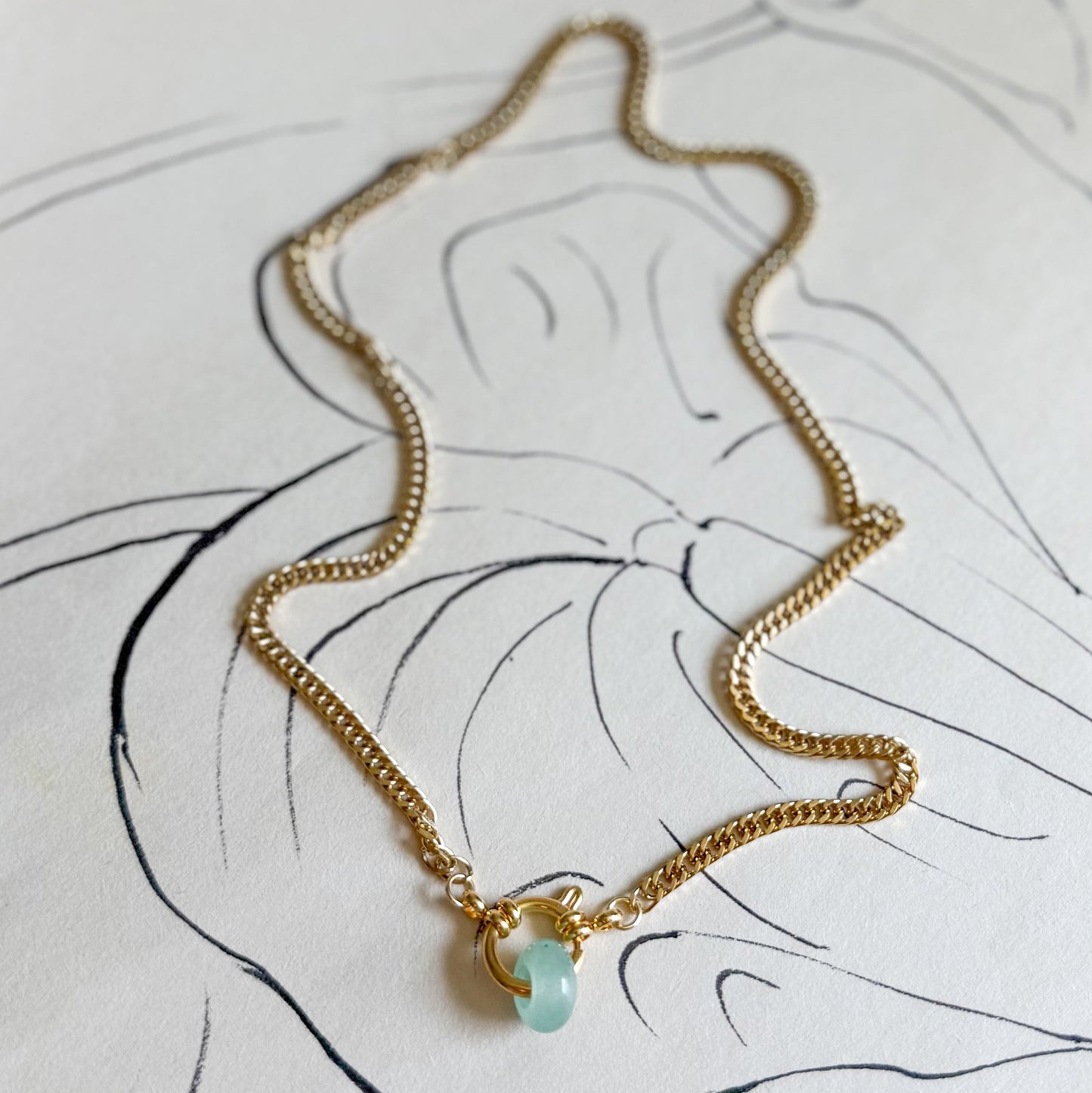 Aventurine Ring Necklace