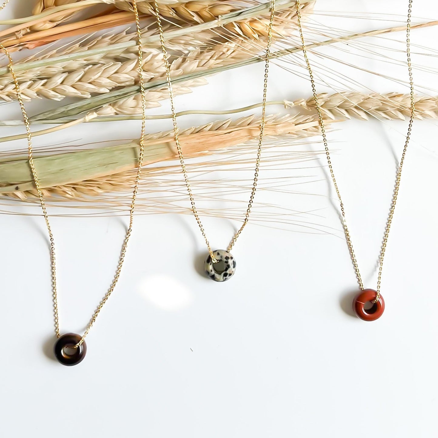 The Solo Necklace in Dalmatian Jasper