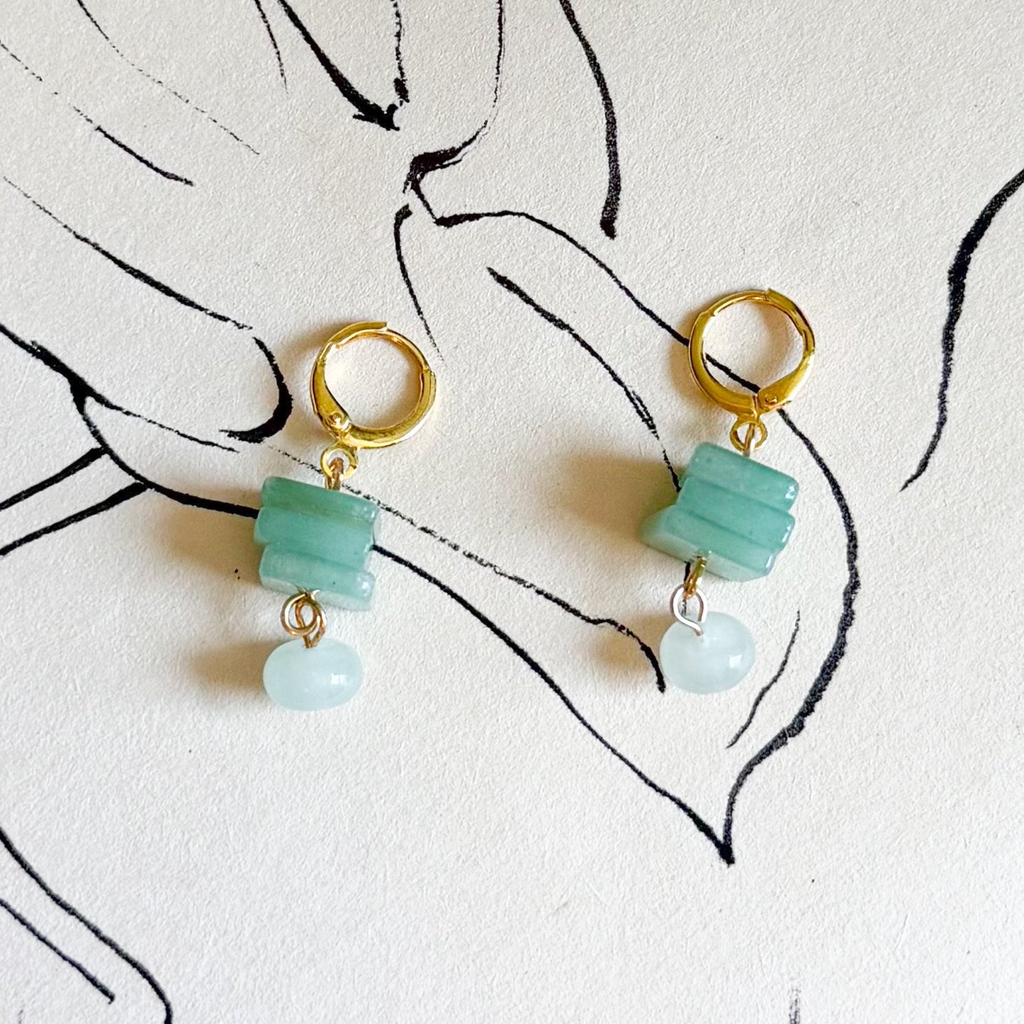 Aventurine Dangle Earrings