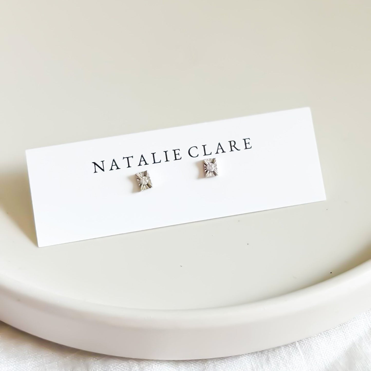 Silver Marjorie Crystal Earrings