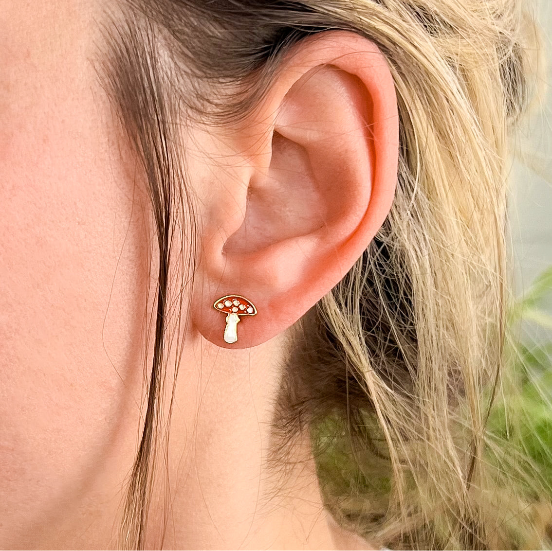 Mushroom Stud Earring