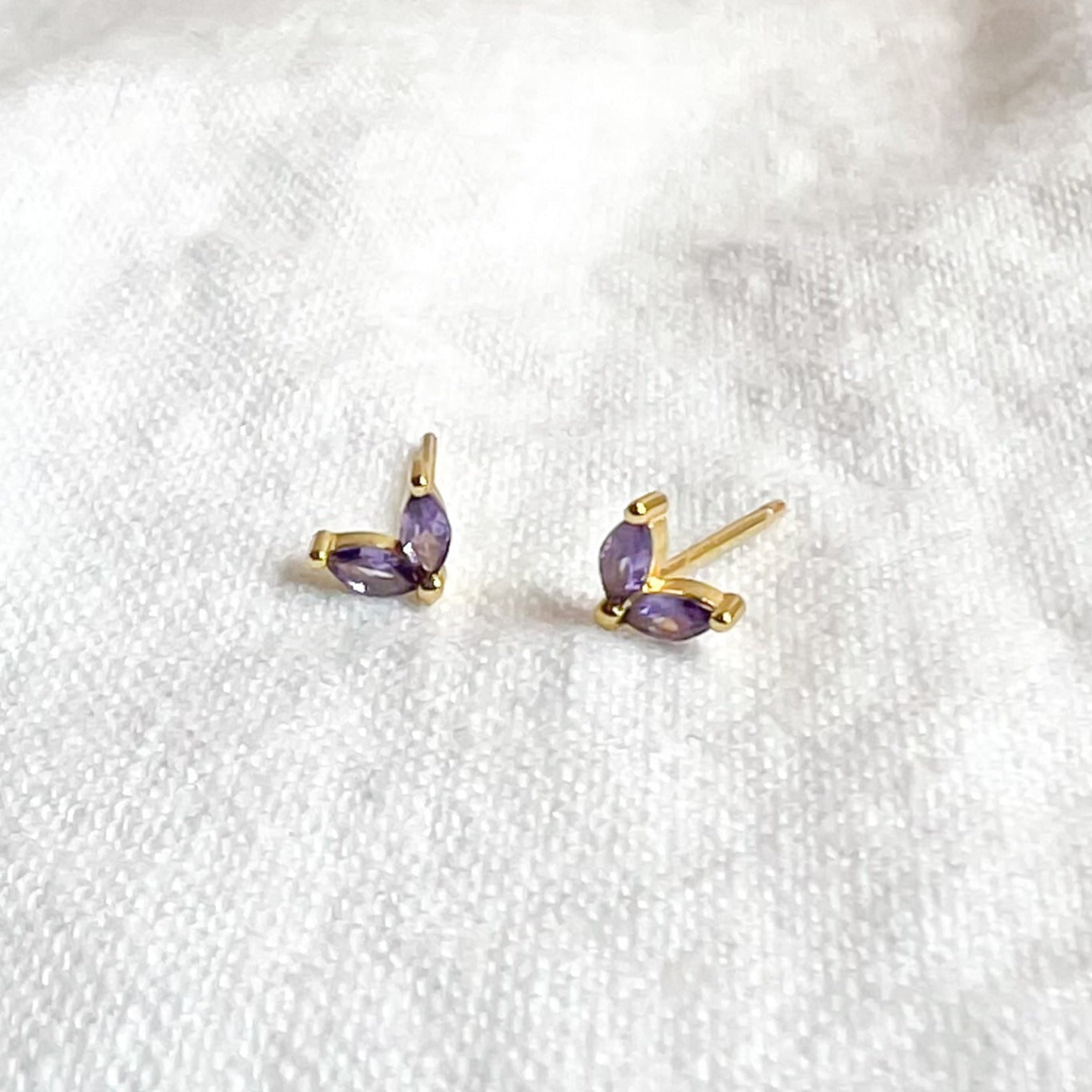 Lilac Winged Earrings