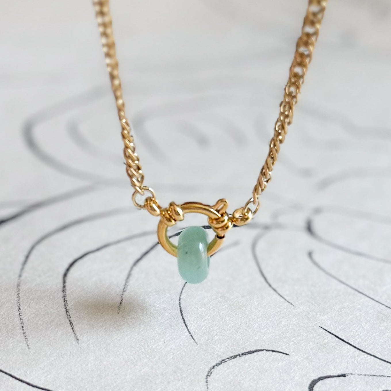 Aventurine Ring Necklace