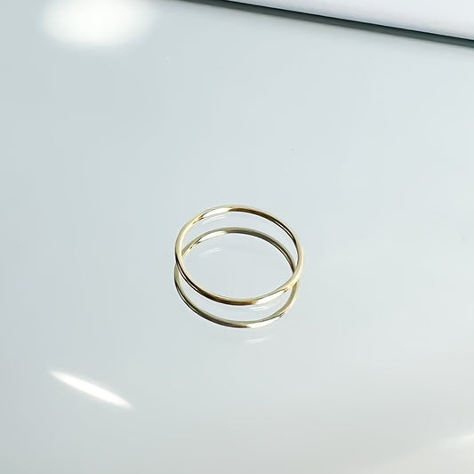 Gold Sterling Stacking Ring
