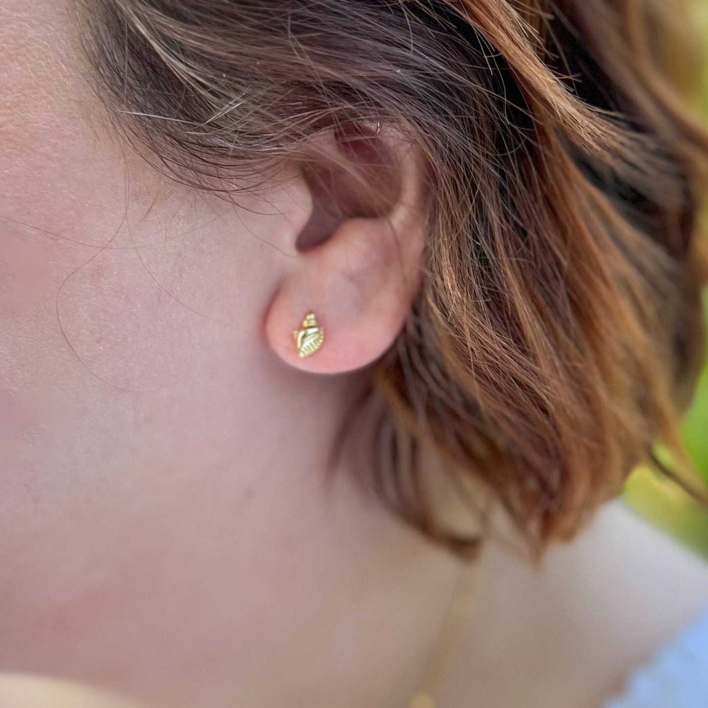 Tiny Seashell Studs