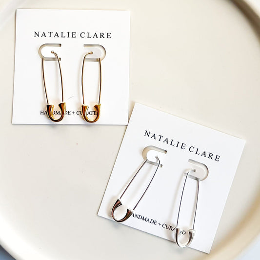 Safety Pin Hoops