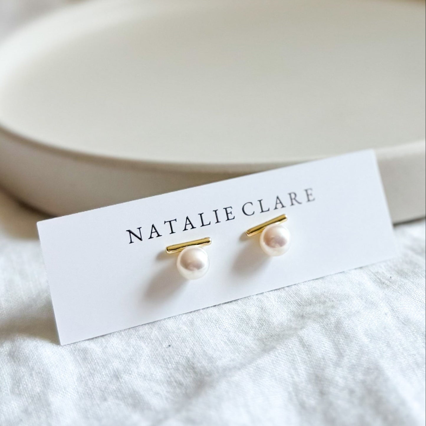 Pearl Bar Studs