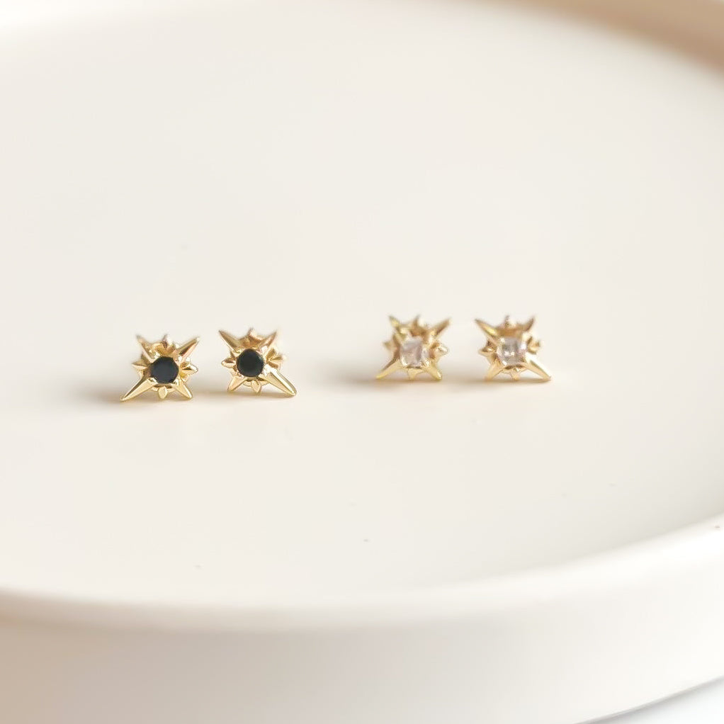 Compass Star Stud Earrings