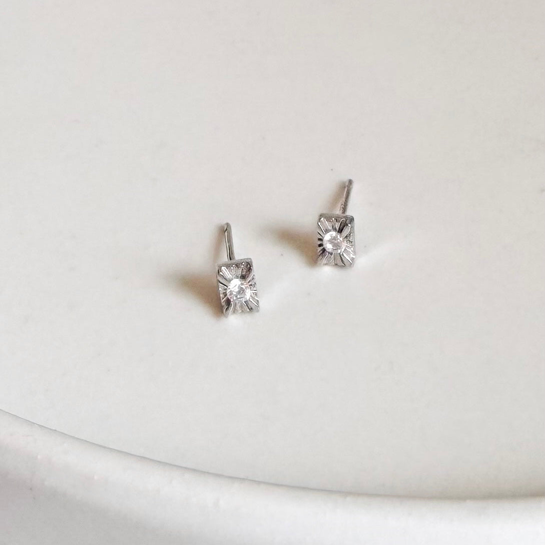 Silver Marjorie Crystal Earrings