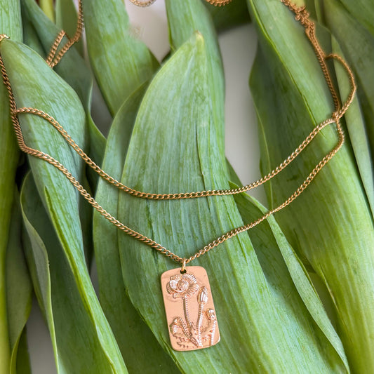 Double Poppy Necklace