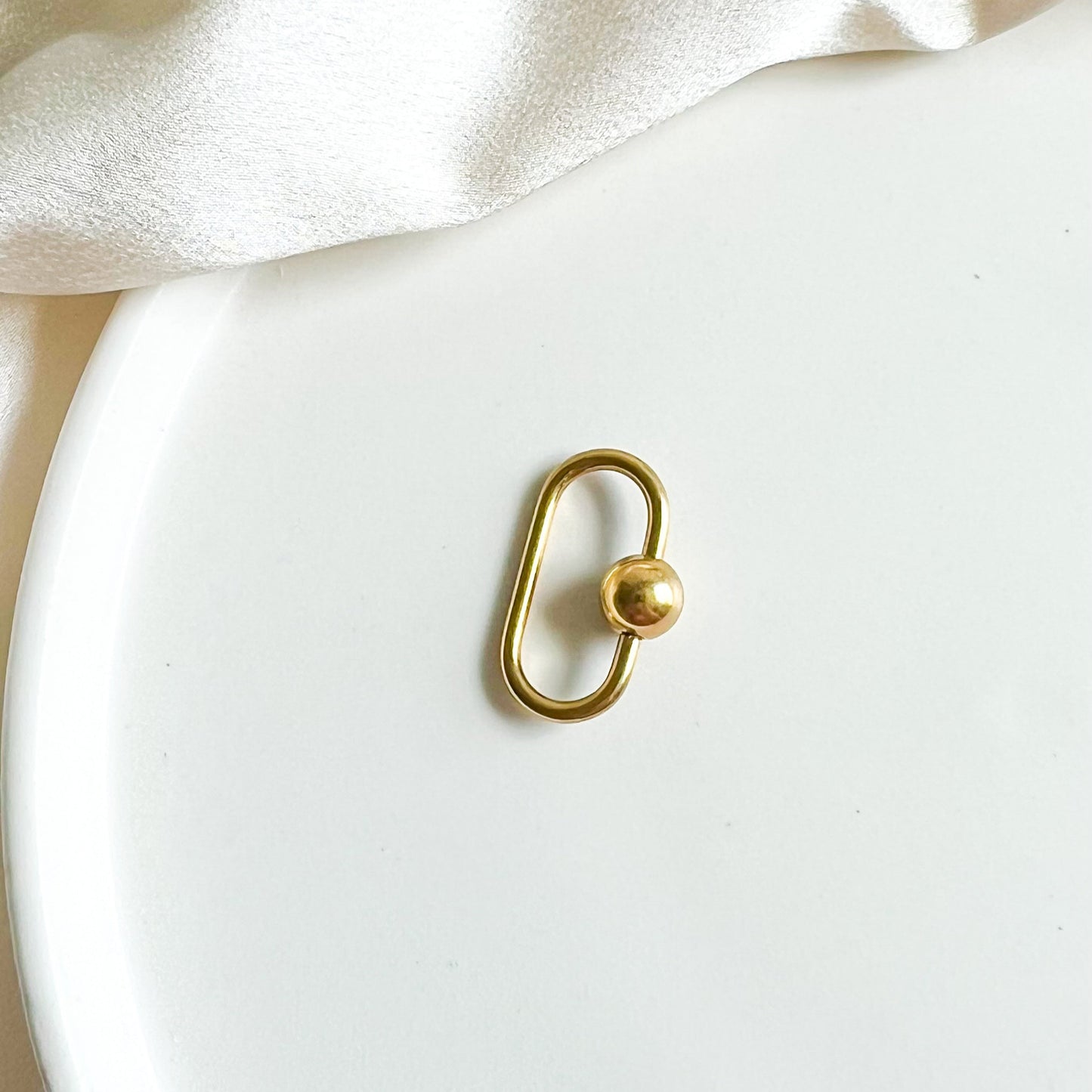 18K Gold Carabiner