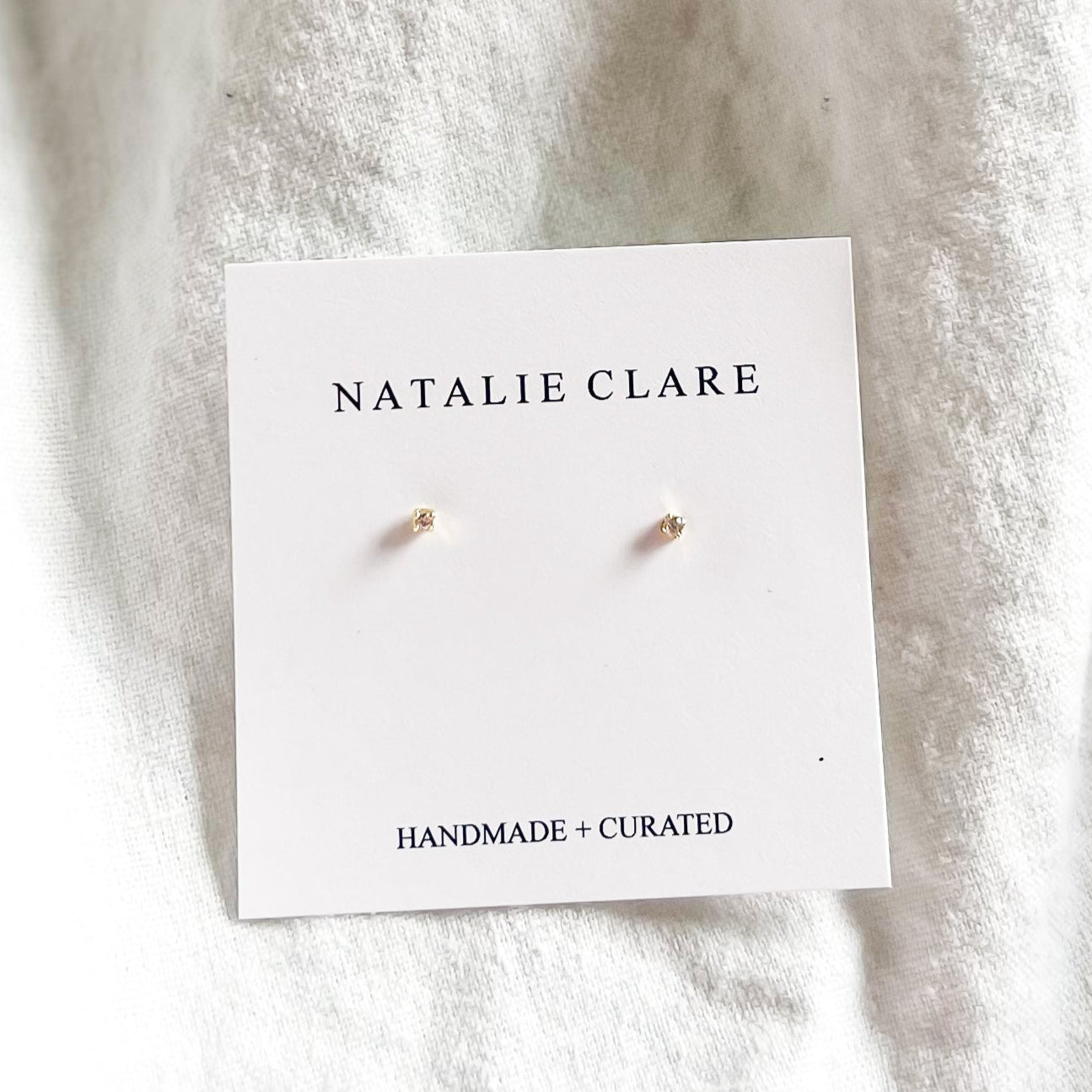Tiny Cubic Zirconia Stud Earrings