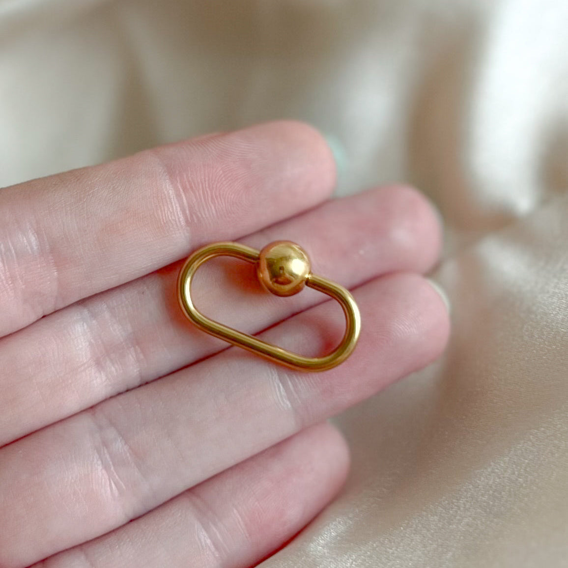 18K Gold Carabiner