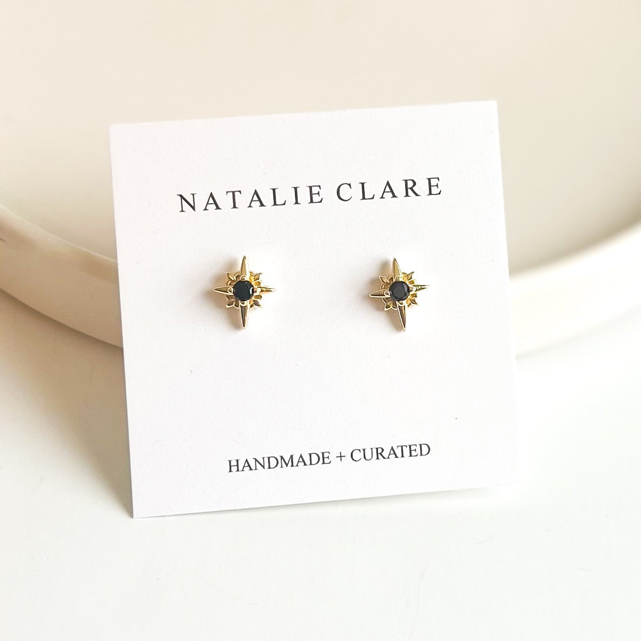 Compass Star Stud Earrings