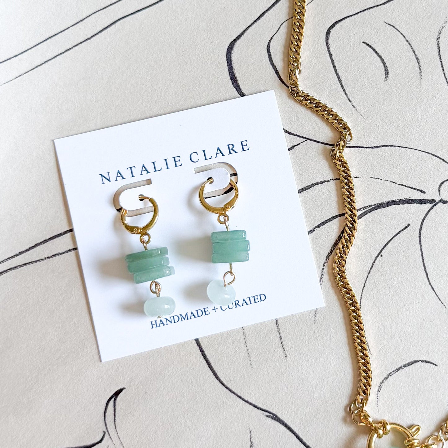 Aventurine Dangle Earrings